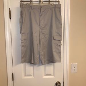 Khaki cargo shorts